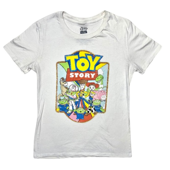1990's Disney Soft White Toy Story Short Tee - Picture 5 of 5